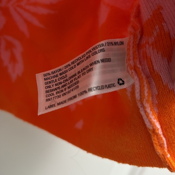 Wild Fable Women's Tropical Floral Hawaiian Crop Top Large - Picture 6 of 7